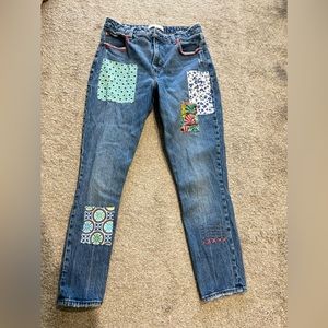Abercrombie & Fitch curve love size 8 patchwork denim